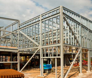 Metal structures used in a control construction site.